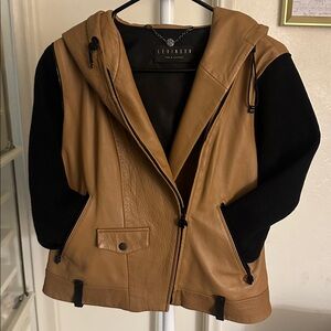 Women’s Levinson 42 Large Fur and Leather Istanbul Jacket with Zippered Sleeves